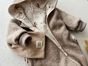 Kombinezony dla dzieci - Kombinezon dziecięcy z miękkiej wełny parzonej- JEŻYKI - miniaturka - grafika 1