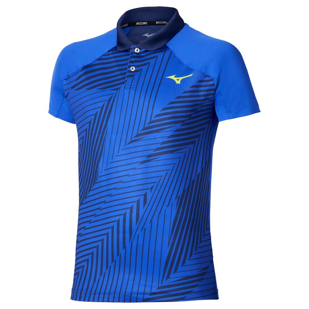 Koszulka męska Mizuno Stargazer Shadow Short Sleeve Polo Dazzling Blue XL