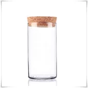 Wazony i flakony - Pojemnik szklany cylinder H-20 cm D-10 cm z korkiem - miniaturka - grafika 1