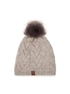 Czapki damskie - Buff Czapka Knitted & Fleece Hat 123515.014.10.00 Beżowy - miniaturka - grafika 1