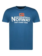 Koszulki męskie - Geographical Norway Koszulka "Jacky" w kolorze niebieskim - miniaturka - grafika 1