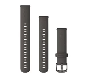 Garmin Silikonowy pasek Vivoactive 4s, Vivomove 3s, Venu 2s (18mm) - Grafitowy z popielatym zapięciem [010-12932-0E] 010-12932-0E - Akcesoria do smartwatchy - miniaturka - grafika 2