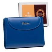 Portfele - PETERSON skórzany portfel damski RFID RD-357 PTN RD-357-MCL-M Blue - miniaturka - grafika 1