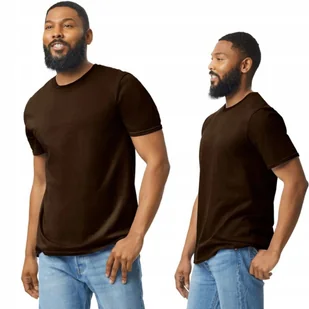T-shirt Koszulka Męska Bawełna SOFTSTYLE Gildan GI64000 BRĄZ Czekolada 2XL - Koszulki męskie - miniaturka - grafika 1