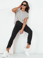 Spodnie damskie - Spodnie damskie jeansowe FAROL czarne Dstreet UY1906-31 - miniaturka - grafika 1