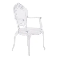 Krzesła - King Home Krzesło KING ARM transparentne poliwęglan - miniaturka - grafika 1
