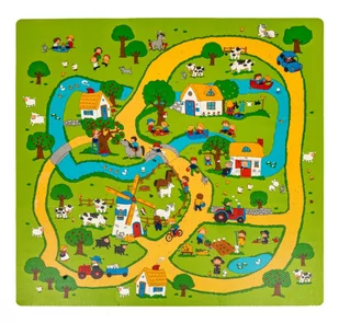 Mata podłogowa "Życie Na Wsi" z 9 Puzzli dla dzieci 10m+ Pianka EVA + Kolorowy nadruk - Maty edukacyjne - miniaturka - grafika 1
