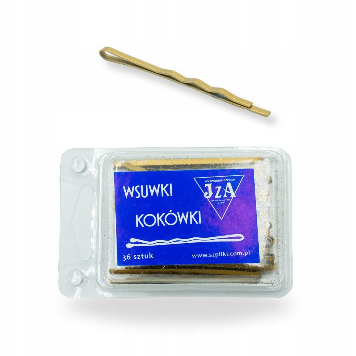 Wsuwki IZA ZŁOTE karbowane szerokie 6 cm 36 SZTUK