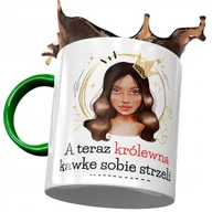 Kubki - Kubek Zielony Śmieszny Kawkę Sobie Strzeli Prezent z Nadrukiem ze Zdjęciem + Opakowanie na prezent (wzór 03) - miniaturka - grafika 1