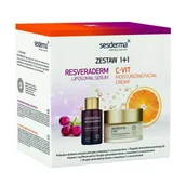 Zestawy kosmetyków damskich - Sesderma Zestaw (C-VIT Krem 50ml + Resveraderm Serum 30ml) - miniaturka - grafika 1