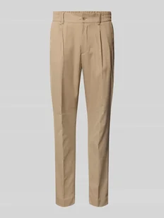 Spodnie do garnituru o kroju slim fit z elastycznym pasem - Marynarki męskie - miniaturka - grafika 1