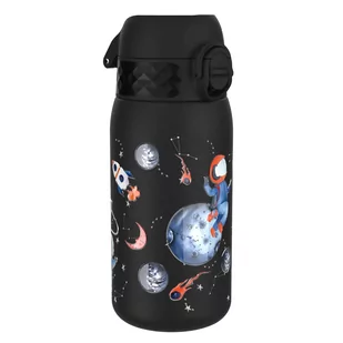 ION8 Czarna stalowa butelka na wodę kosmos 400 ml - Butelki filtrujące - miniaturka - grafika 2