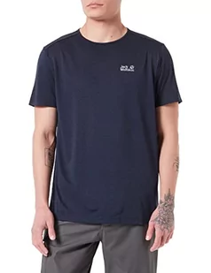 Jack Wolfskin Męski T-Shirt Pack & Go T M, Niebieski (Night Blue), M - Koszulki męskie - miniaturka - grafika 1