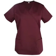 Odzież medyczna - Bluza medyczna śliwka z lamówką śliwka 54 - miniaturka - grafika 1