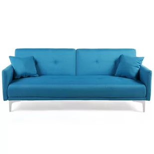 Beliani Sofa rozkładana morska LUCAN 14864 - Sofy i kanapy - miniaturka - grafika 1