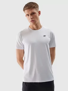 4F Koszulka sportowa w kolorze białym - Koszulki sportowe męskie - miniaturka - grafika 1