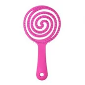 Szczotki i grzebienie do włosów - INTER-VION Lollipop Brush - Okrągła szczotka do włosów - RÓŻOWA - miniaturka - grafika 1