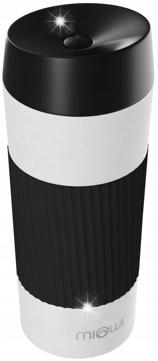 Termos Kubek termiczny na kawę herbatę stalowy Miowi 450 ml Biały
