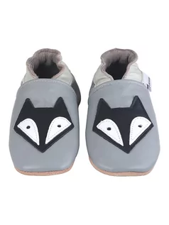 Buciki dla niemowląt - Kindsgut Skórzane buty "Fox" w kolorze szarym do raczkowania - grafika 1