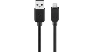 Kabel USB Goobay USB-A - microUSB 0.3 m Czarny (JAB-1355507) - Kable USB - miniaturka - grafika 1