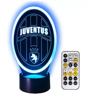 Wyposażenie pokoiku dziecięcego - Lampka nocna 3D LED Piłka Nożna JUVENTUS USB + PILOT - miniaturka - grafika 1