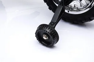 Motorek Cross dla dzieci Pojazd na akumulator Zielony + Pomocnicze kółka + Dźwięki LED - Tory, garaże, parkingi - miniaturka - grafika 10