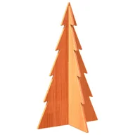 Choinki - vidaXL Drewniana choinka do udekorowania, brązowa, 80 cm, sosnowa - miniaturka - grafika 1