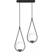 Lampy sufitowe - Podwójna czarna lampa wisząca nad stół S6-D86 - miniaturka - grafika 1