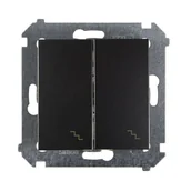 Wyłączniki światła i elektryczne - Simon Włącznik schodowy podwójny 54 antracyt - miniaturka - grafika 1