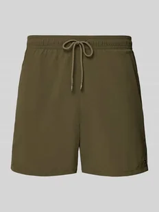 Spodenki kąpielowe o kroju regular fit z wyhaftowanym logo - Kąpielówki męskie - miniaturka - grafika 1