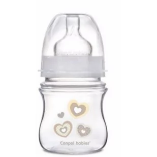 Canpol babies EasyStart Newborn Baby, Butelka antykolkowa, 120 ml, Serduszka - Butelki dla niemowląt - miniaturka - grafika 1