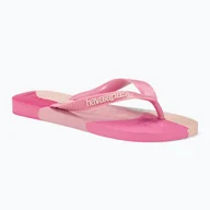 Klapki i japonki damskie - Japonki Havaianas Top Logomania Colors II crystal rose - miniaturka - grafika 1