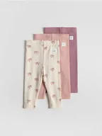 Komplety dla niemowląt - Reserved - Bawełniane legginsy 3 pack - jasnofioletowy - miniaturka - grafika 1