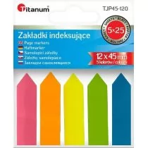 Zakładki indeksujące fluo 12x45mm 5x25 kartek - Przybory szkolne - miniaturka - grafika 1