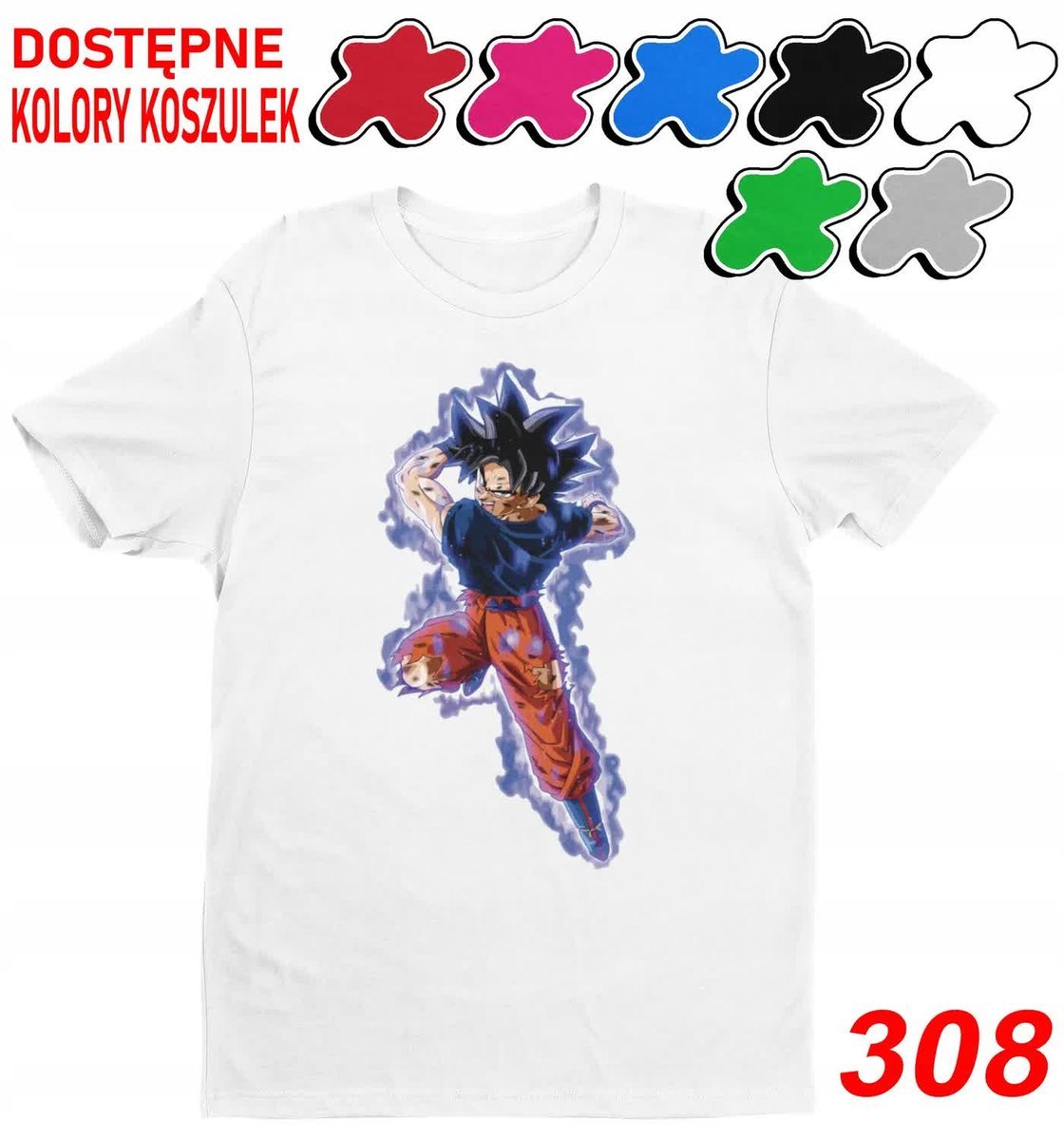 Dziecięca Koszulka Z Nadrukiem Duży Wybór Dragon Ball Postacie -M 134-140