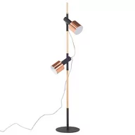 Lampy stojące - Lampa Podłogowa Regulowana Drewniana Czarna Owens! - miniaturka - grafika 1