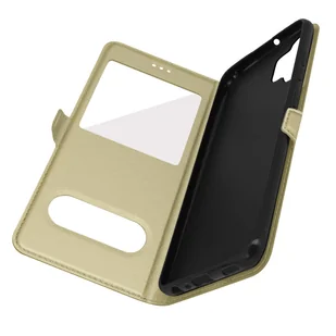 Etui z podwójnym okienkiem do Samsung Galaxy A32 4G, żółte - Etui i futerały do telefonów - miniaturka - grafika 1