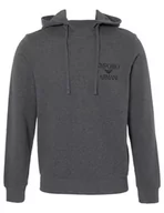 Bluzy męskie - Emporio Armani Męska bluza męska Iconic Terry, Czarny melanż szary, XL - miniaturka - grafika 1