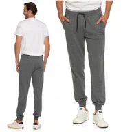 Spodnie męskie - SPODNIE DRESOWE MĘSKIE ZE ŚCIĄGACZAMI KIESZENIAMI WYGODNE WIĄZANE MORAJ 3XL - miniaturka - grafika 1