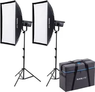 Lampy studyjne - Nanlite FS-300B 2-Kit - Zestaw dwóch studyjnych lamp LED ze statywami i torbą, Bi-Color, 2700-6500K, CRI 96, 350 W - miniaturka - grafika 1