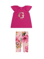 Legginsy - Guess Komplet t-shirt i legginsy K6GG01 K6YW4 Różowy Regular Fit - miniaturka - grafika 1