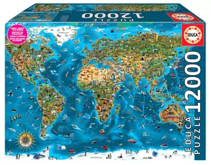 Educa Merveilles du Monde 12000 pices XXL Weltwunder. Duże puzzle z 12 000 części. Ref. 19057 19057 - Puzzle - miniaturka - grafika 1