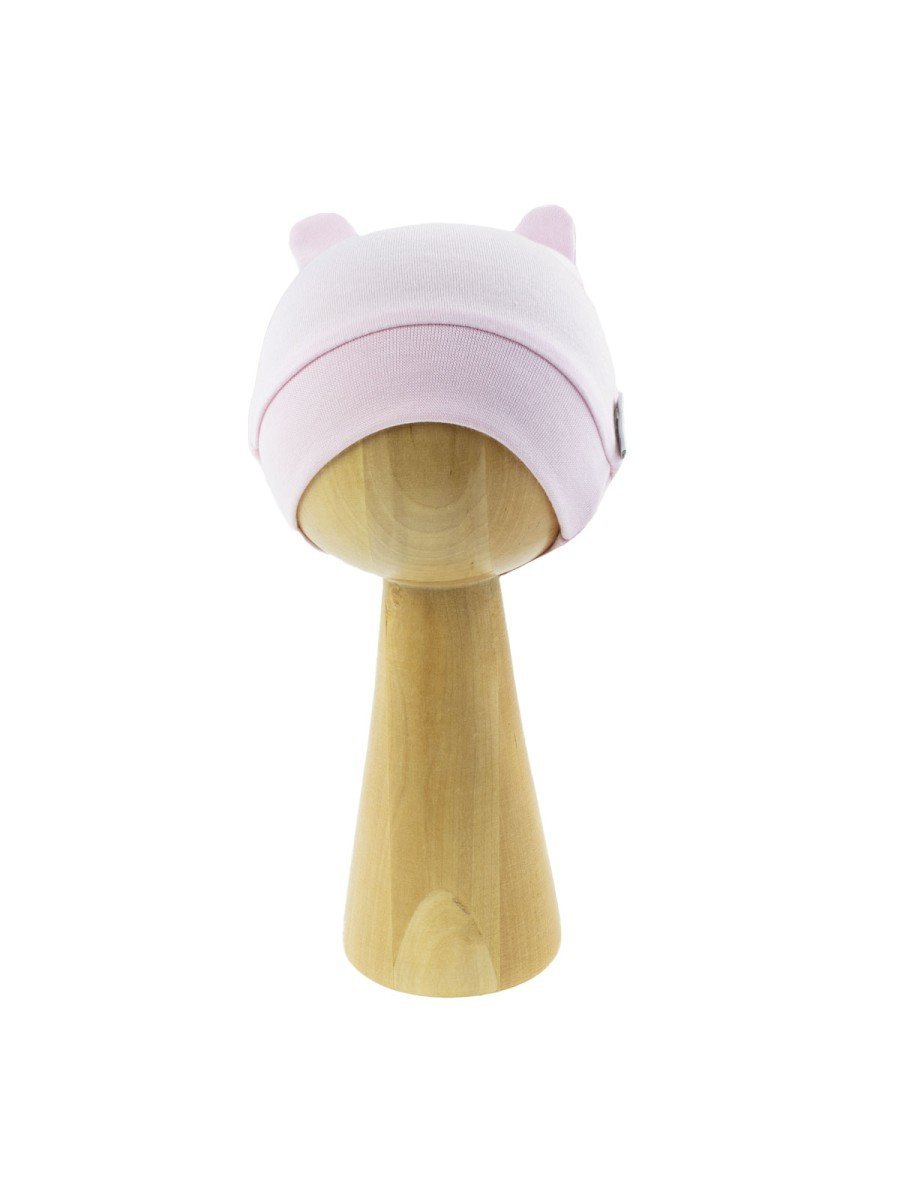 Niemowlęca czapka uszka różowa, Nicol,r.56