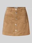 Spódnice - Spódnica mini o dopasowanym kroju z jednorzędową listwą guzikową model ‘AMAZING-STINA’ - miniaturka - grafika 1