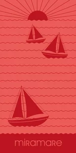 Ręcznik welurowy FARO Miramare Wakacje 012, 70x140 cm cm - Ręczniki - miniaturka - grafika 1