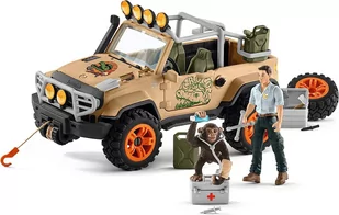 Schleich Wild Life Pojazd terenowy z wyciągarką 42410 - Figurki dla dzieci - miniaturka - grafika 2