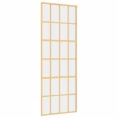 Drzwi wewnętrzne - Drzwi przesuwne, złote, 76x205 cm, przezroczyste szkło ESG 8721012120082 - miniaturka - grafika 1