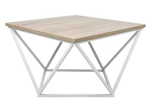 Stolik kawowy Curved 60 cm biały ciemny 10-1568-60-WDO-MDF - Ławy i stoliki kawowe - miniaturka - grafika 1