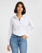 Koszule damskie - KOSZULA DAMSKA BIAŁA LEE 112363627 POCKETLESS SHIRT BRIGHT WHITE M - miniaturka - grafika 1