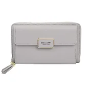 Torebki damskie - TOREBKA szara mini KOPERTÓWKA NA TELEFON PORTFEL ETUI - miniaturka - grafika 1